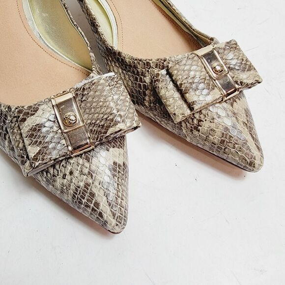 NEW Coach Mandy Kitten Heel Snakeskin Embossed Leather Pumps SIZE 8 - Picture 6 of 11